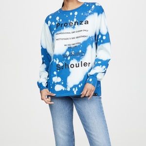 Proenza Schouler White Label Long Sleeve Tie Dye T-Shirt